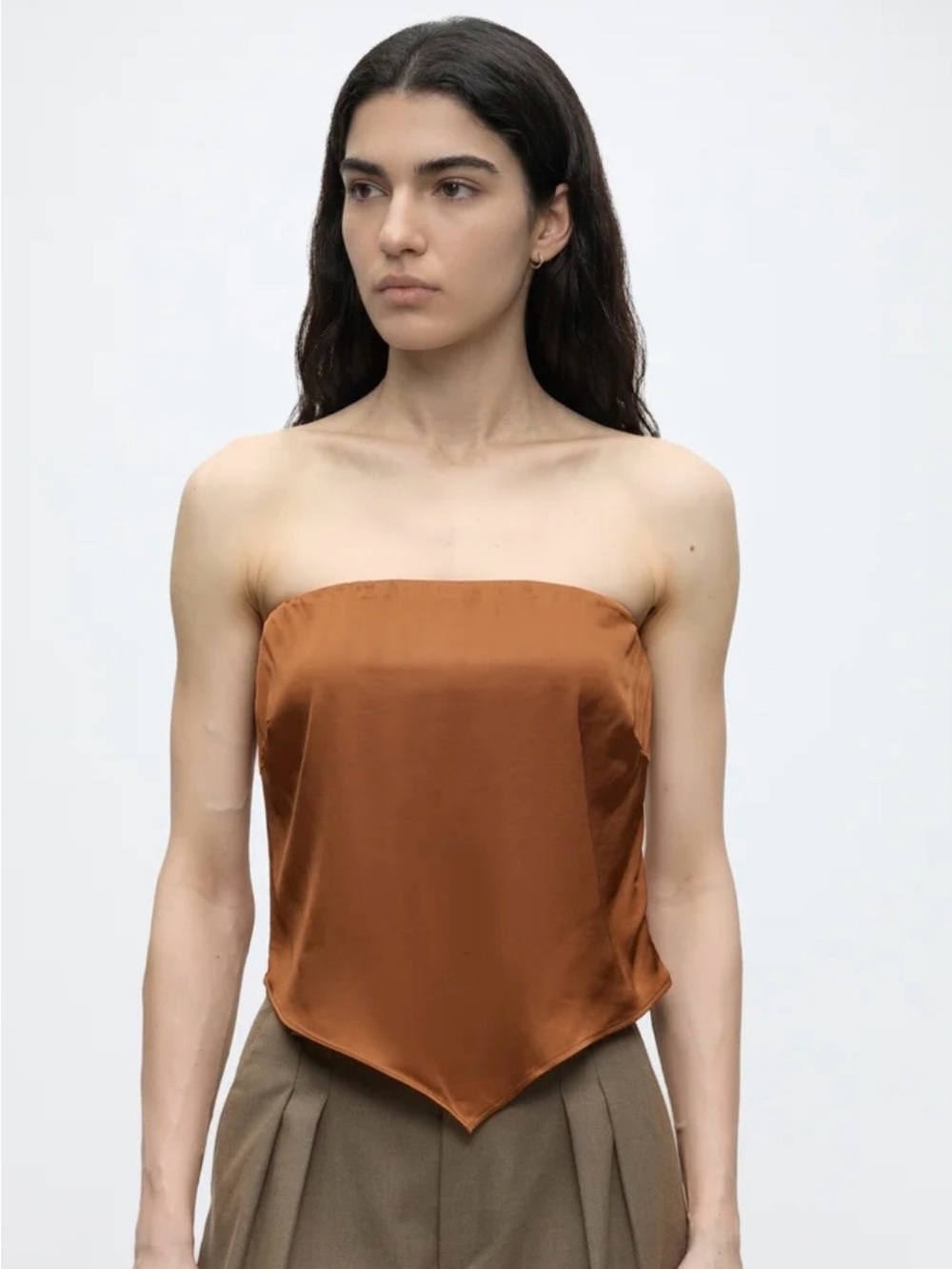 Good American handkerchief top M new copper